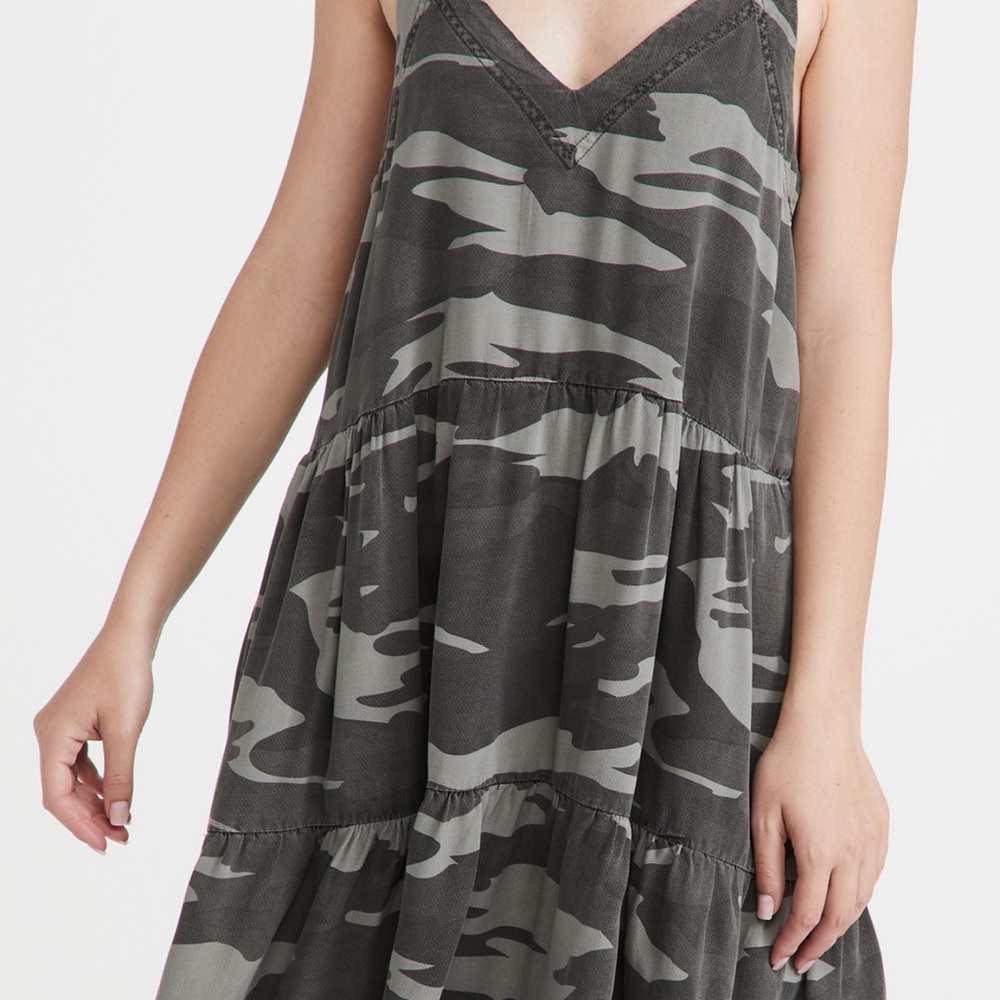 Camo Print Sleeveless Dress